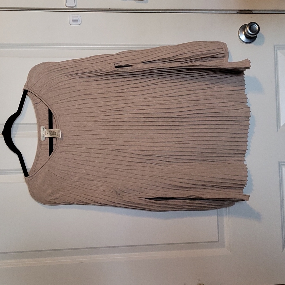Max Studio beige knit blouse, size XL